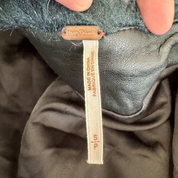 Free People Frankie Faux Fur Coat Moss Green Women's Size S - Picture 9 of 13